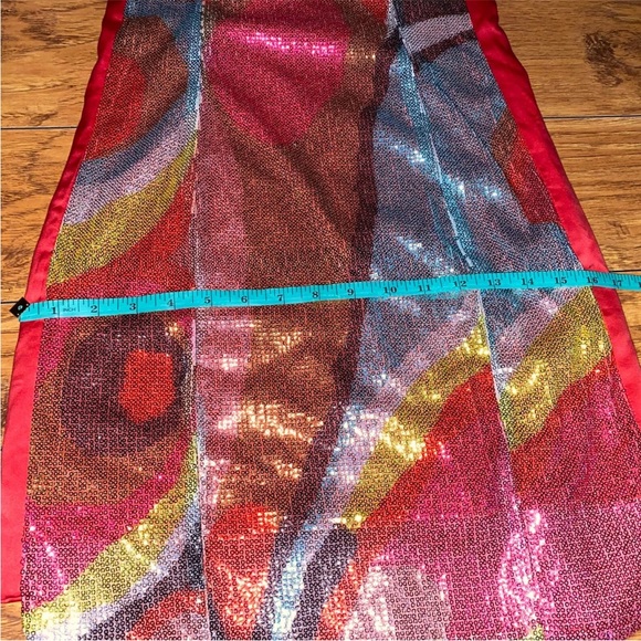 H&M Sequined szL Dress 10 Mini Short Iridescent Shiny Strapless Bling Colorful - Picture 6 of 11